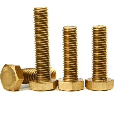 Plain Finish Messing DIN933 DIN931 Hexagon Hex Head Bolts voor de bouw