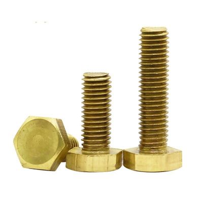 Plain Finish Messing DIN933 DIN931 Hexagon Hex Head Bolts voor de bouw