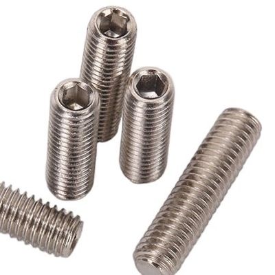 Klasse 12.9 roestvrij staal platte eind zeshoekige stopcontact schroef DIN914 met concave punt