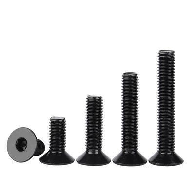 Hoge sterkte DIN7991 Zwarte zink staal platkop hex-spoel schroef voor zware machines
