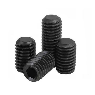 Zwarte oxide afwerking hoge sterkte zeshoekige stopcontact set schroef met concave einde hoofdloze machine schroef