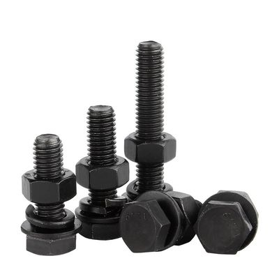 M6 M8 Hoge treksterkte DIN931 DIN933 Hex hoofdbout en moer Klasse 4.8 8.8 10.9 12.9 Staal