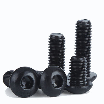 Zwart 304 roestvrij staal Halve ronde kop Hexagon Socket Bolt ISO7380 Pan hoofd schroef