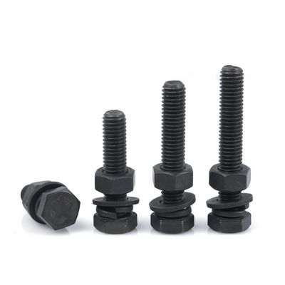 M6 M8 Hoge treksterkte DIN931 DIN933 Hex hoofdbout en moer Klasse 4.8 8.8 10.9 12.9 Staal